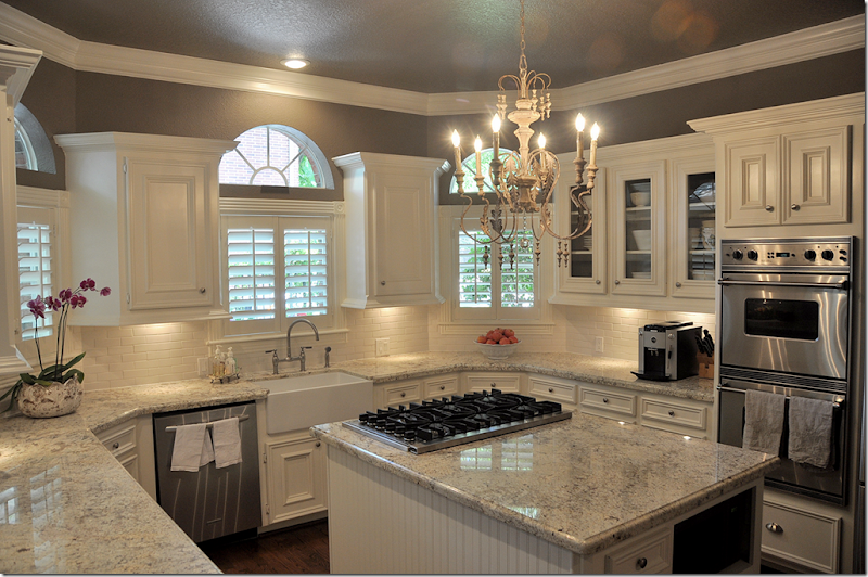 White Kitchens with Gray Walls and Cabinets