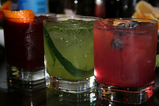 From left to right: A ruby red Beetroot Martini, a Cucumber Garden Gin and the Concord Grape From left to right: A ruby red Beetroot Martini, a Cucumber Garden Gin and the Concord Grape