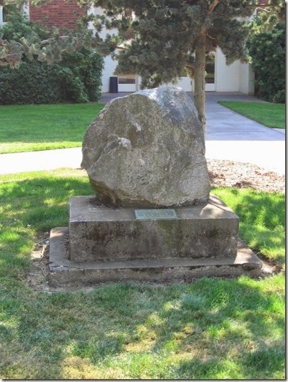 IMG_3274 Granite Erratic at Willamette University in Salem, Oregon on September 4, 2006