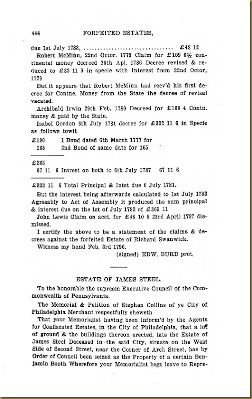 Archibald Irwin Series 6, Volume XIII page 444