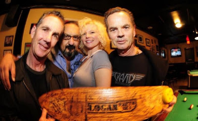 Brad, Mofo, Jeannie Krissy and Bruce. Mofo came and met with Bruce and presented him one of his old boards filled with signatures of skaters, way cool! Thanks Mofo........