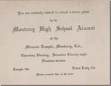 Alumni Dance 1916