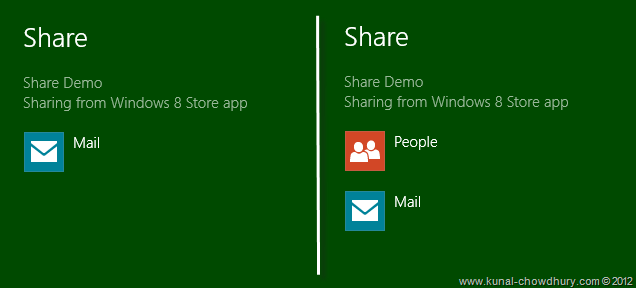 Sharing from Windows 8 Store - The Charm Bar