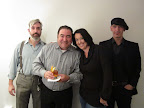 Richard, Julie, and Dushan gathered in studio with Emeril.