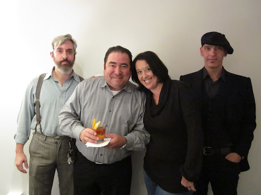 Richard, Julie, and Dushan gathered in studio with Emeril.
