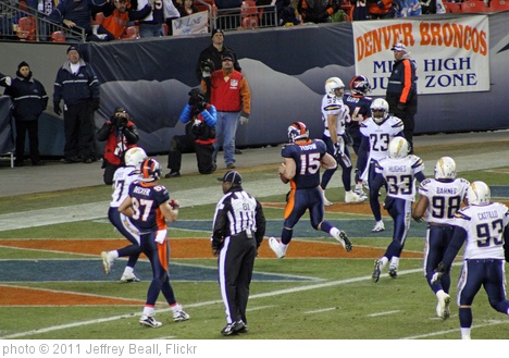 'Tebow in the act of making a touchdown' photo (c) 2011, Jeffrey Beall - license: http://creativecommons.org/licenses/by-sa/2.0/