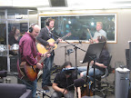 Tom Colicchio, Milton, Jonathan Waxman, and band rehearse before the show.