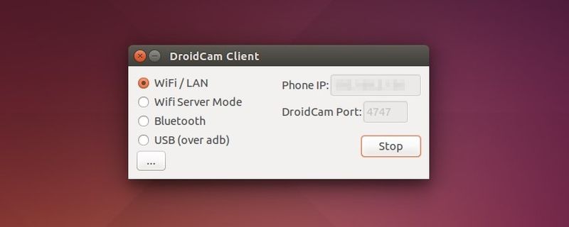 DroidCam Client in Ubuntu Linux 