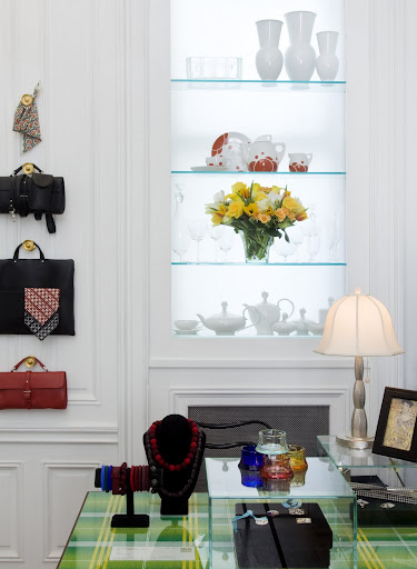 Inside, you can find a variety of fine and interesting glassware, jewelry, and gift items.