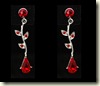 BP3013E-bridesmaid-jewelry-red-crystal-flower-earring
