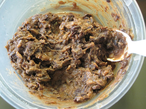 Beans with a little hot sauce and lime juice.