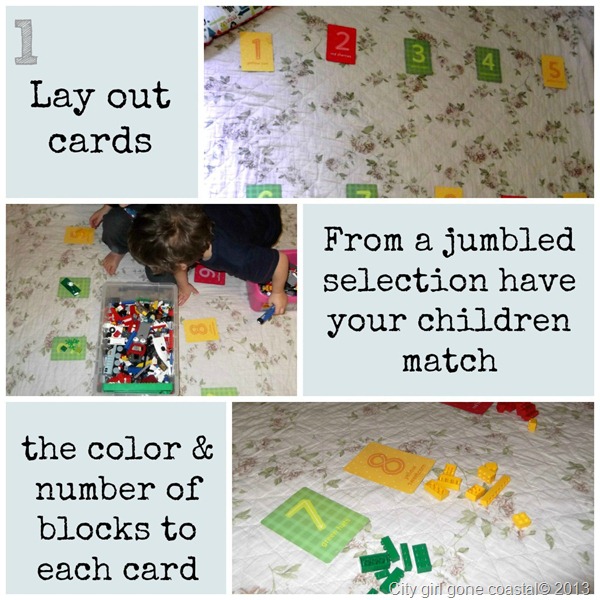 matching legos to cards