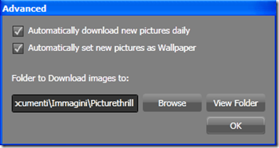 Picturethrill opzioni
