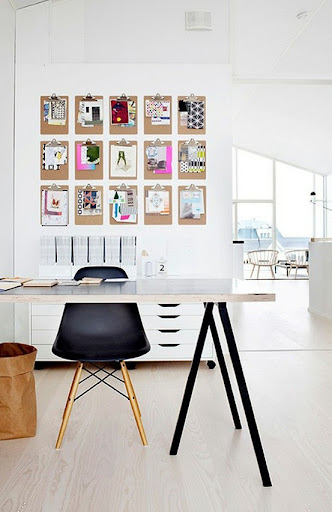 I am drawn the the clean airiness of this space and love the use of simple masonite clip boards. http://pinterest.com/pin/227713324878633879/ I am drawn the the clean airiness of this space and love the use of simple masonite clip boards. http://pinterest.com/pin/227713324878633879/