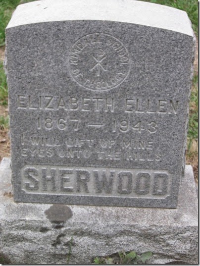 IMG_8343 Elizabeth Ellen Sherwood Tombstone at Lee Mission Cemetery in Salem, Oregon on August 12, 2007