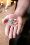 Jamie gave his groomsmen Tokens & Legends cufflinks, made from the seats of classic baseball stadiums. Jamie gave his groomsmen Tokens & Legends cufflinks, made from the seats of classic baseball stadiums.
