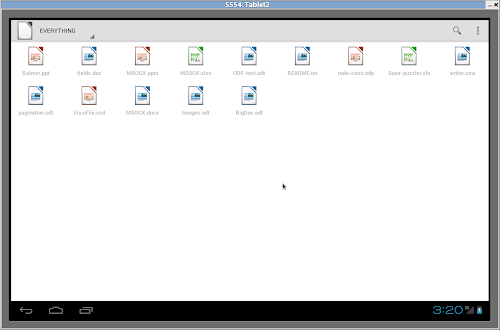 LibreOffice per Android - file manager
