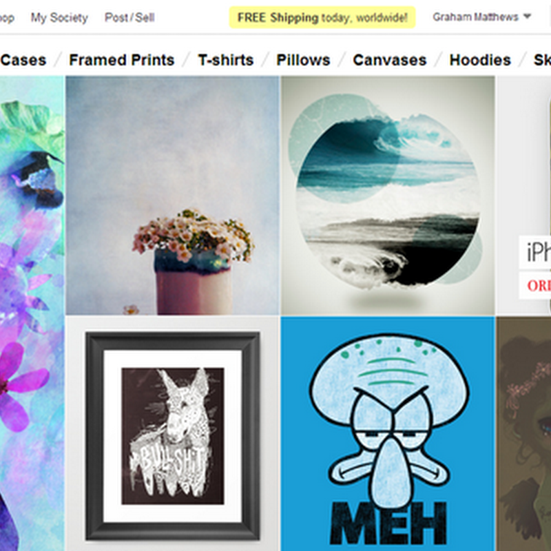 Society6 - Selling Art on T-Shirts, Ipod Cases and more