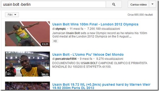 Cercare video su YouTube escludendo parole chiave dai risultati Cercare video su YouTube escludendo parole chiave dai risultati