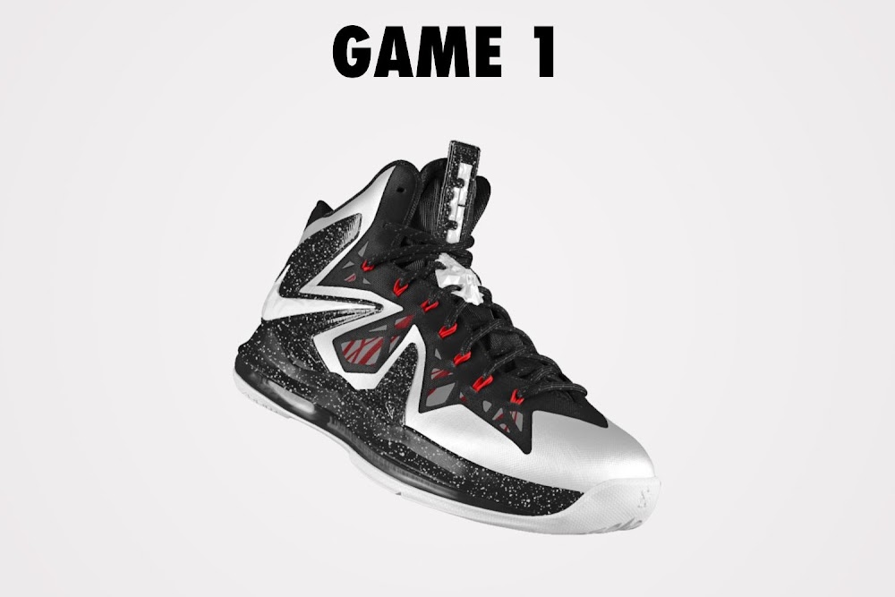 Nike LeBron 10 PS Elite Game 1 PE White Black