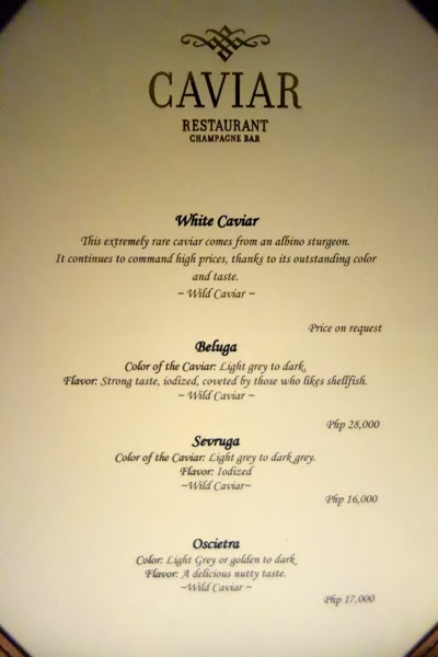 Caviar Restaurant And Champagne Bar Menu Caviar Restaurant And Champagne Bar Menu