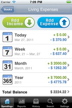 Spending+ Free iPhone Money Tracker 