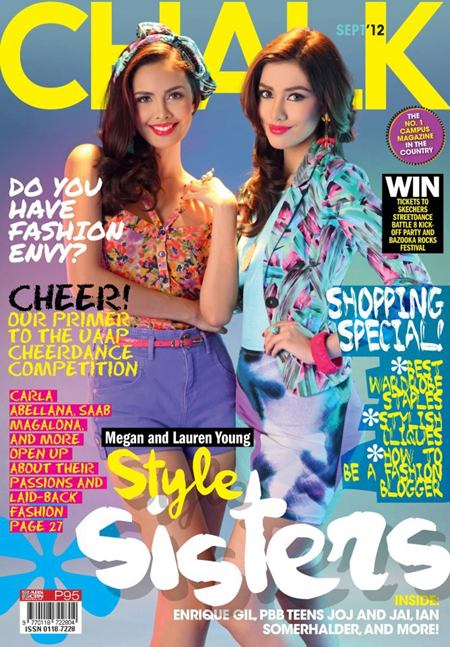 Megan Young and Lauren Young cover Chalk Sept 2012