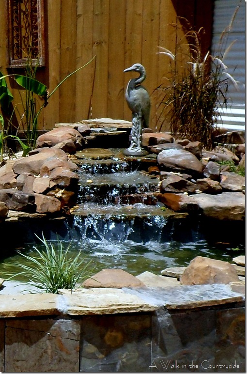 A Walk in the Countryside: Backyard Pond with a Waterfall