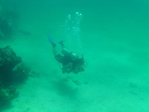 This was Juanca's first Open Water scuba dive