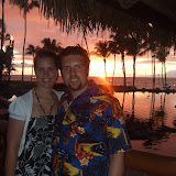 Cameron and Debbie at Dinner at Humuhumu