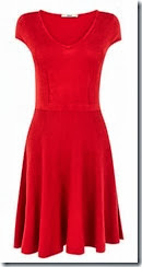 Oasis Fit and Flare Dress in Red