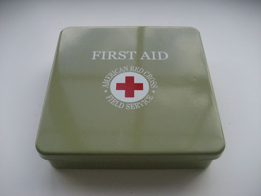 The 100th anniversary first-aid kit from the American Red Cross. I really like the retro look of the metal case and the color is great. It will go perfectly with wall color in my apartment. The 100th anniversary first-aid kit from the American Red Cross. I really like the retro look of the metal case and the color is great. It will go perfectly with wall color in my apartment.