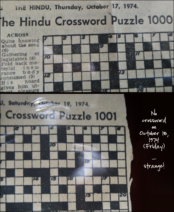 The Hindu Crossword 1000 and 1001