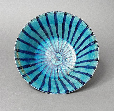 Bowl Iran, Kashan Bowl, early 13th century Ceramic; Vessel, Fritware, underglaze-painted, 4 x 8 1/8 in. (10.16 x 20.64 cm) The Nasli M. Heeramaneck Collection, gift of Joan Palevsky (M.73.5.271) Art of the Middle East: Islamic Department.