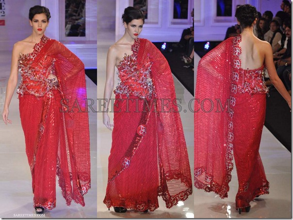 Manav_Gangwani_Red_Saree