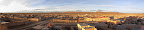 View of town from the roof of our hostel. Not many trees...