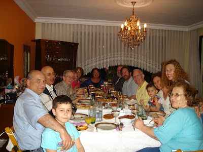 Day 4: Another lovely group photo from Mum's Turkish dinner, this time with the family and grandchildren too!