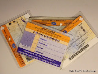 cartes d'électeurs. Radio Okapi/ Ph. John Bompengo