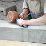 7 - Dressing a sloped sill with back and end dams