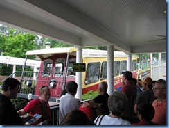 8784 Lookout Mountain, Tennessee - Incline Railway - car arriving lower station in St. Elmo