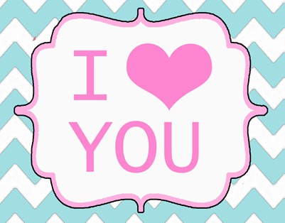 Valentine Gift Tag - Pink and Blue copy