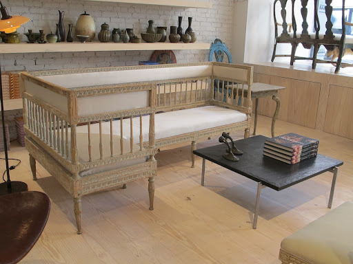 This Gustavian Sofa is from northern Sweden.  I love the corner design.
