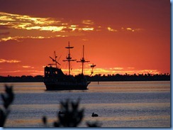 6186 Texas, South Padre Island - KOA Kampground - sunset & Black Dragon Pirate Cruise ship