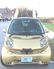 11.2011 Maine trip..Lindt bunny car front2 in Exeter.NH