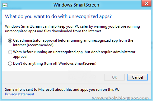Windows 8 Smart Screen - mboir