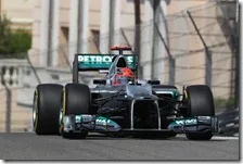 Schumacher nelle qualifiche del gran premio di Monaco 2012