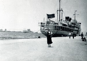 3 de Julio de 1.933. El CIUDAD DE CADIZ anclado en el puerto de Rodas. Foto Archivo Antonio García Bellido. Del Libro EL SUEÑO DE UNA GENERACION. EL CRUCERO UNIVERSITARIO POR EL MEDITERRANEO DE 1.933