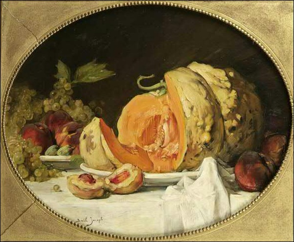 Joseph Bail, Nature morte à la citroulle et aux fruits Joseph Bail, Nature morte à la citroulle et aux fruits