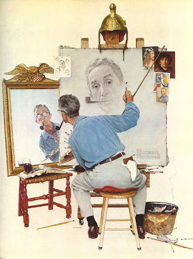 Self-portraits by famous artists are always so interesting, and Rockwell's Self-portraits by famous artists are always so interesting, and Rockwell's