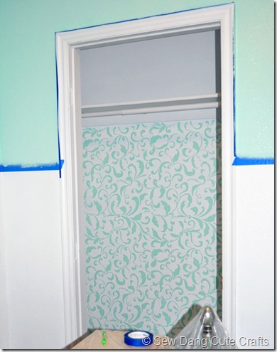 Stencil-with-new-paint-on-walls
